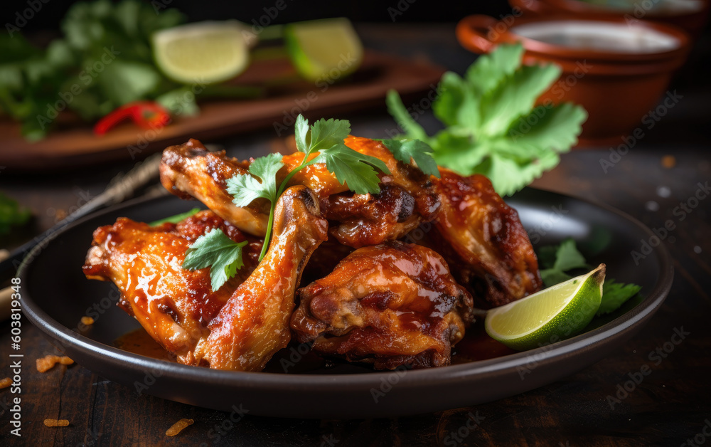 chicken wings grilled created with Generative AI technology chicken wings grilled created with Generative AI technology