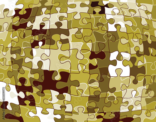 Editable vector background illustration of an abstract jigsaw pattern