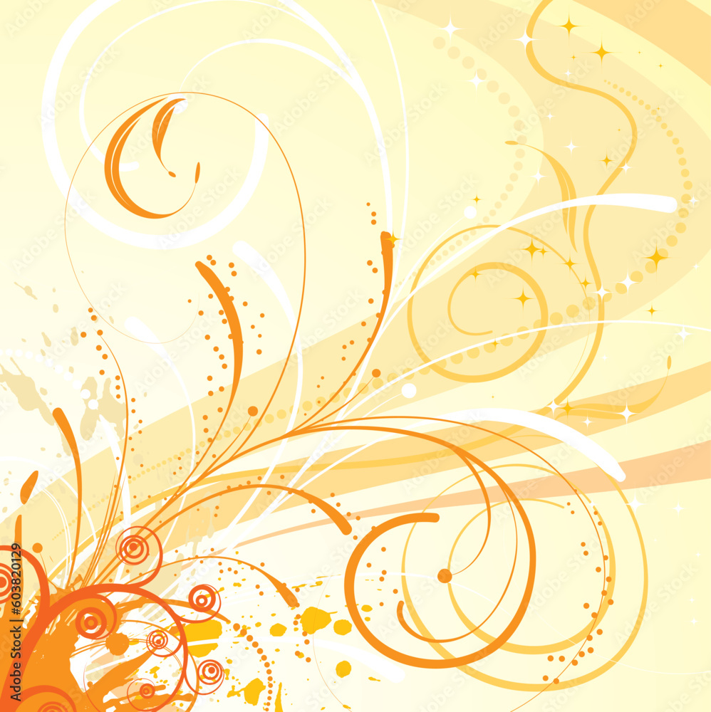 Grunge paint flower background with waves, element for design, vector illustration Grunge paint flower background with waves, element for design, vector illustration