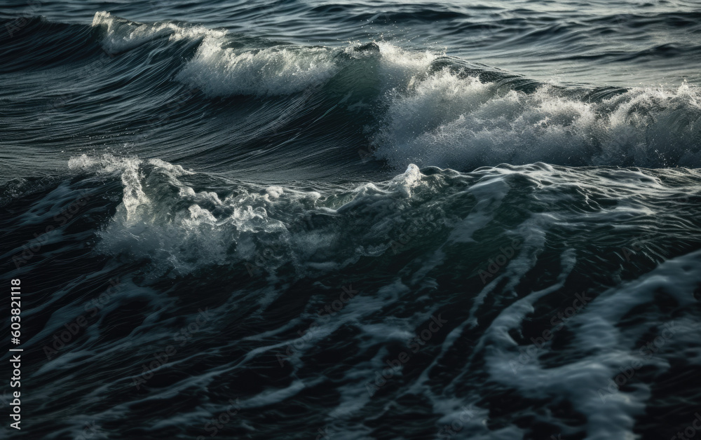 ocean waves created with Generative AI technology