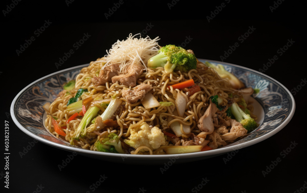 yakisoba created with Generative AI technology yakisoba created with Generative AI technology