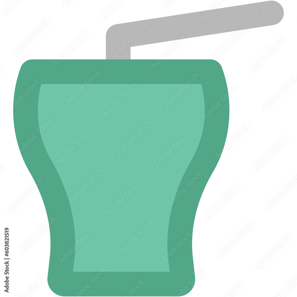 Obraz premium Cocktail Bold Vector Icon 