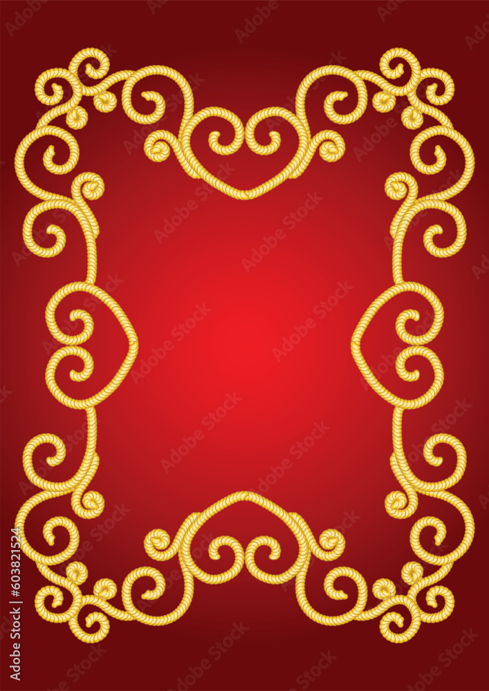 vector illustrations - old-fashioned cord frame vector illustrations - old-fashioned cord frame
