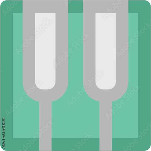 Piano Keys Bold Vector Icon

