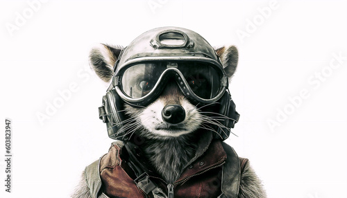 racoon pilot. ai generative © Montana Photo&Design