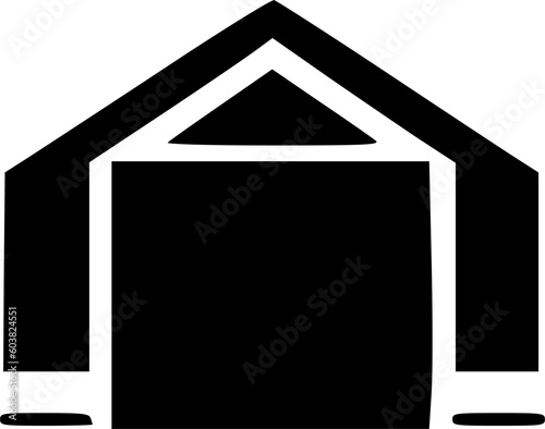hangar warehouse icon vector isolate on white background