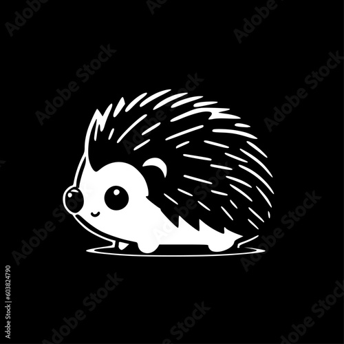 Hedgehog | Minimalist and Simple Silhouette - Vector illustration