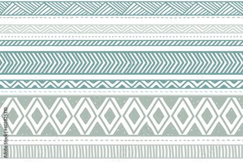 Ethnic vector seamless pattern. Tribal geometric background, boho motif, maya, aztec ornament illustration. rug textile print texture
