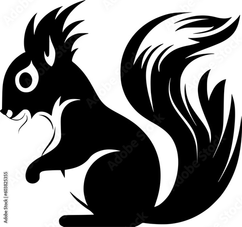Squirrel | Minimalist and Simple Silhouette - Vector illustration