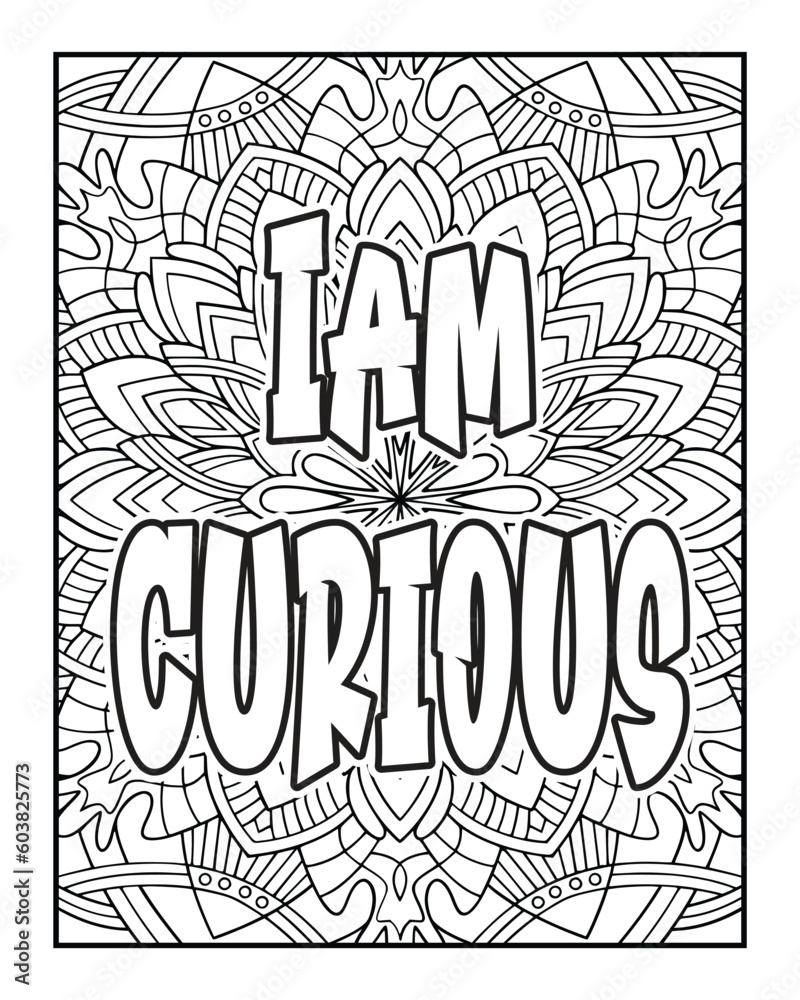 An Inspirational word Coloring page for Positive Thinking and Self-Motivation.