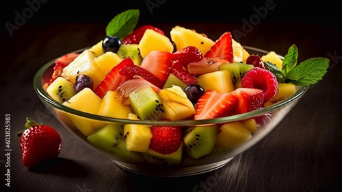 salad with fresh fruits and berries