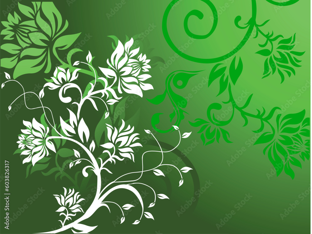 Abstract illustration background of floral vector design Abstract illustration background of floral vector design