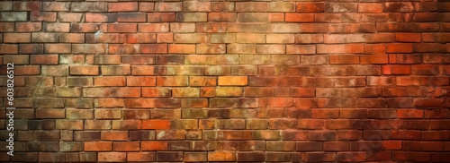 Old brick wall texture with plaster wallpaper, abandoned vintage brick wall. Generative Ai Illustration. 
