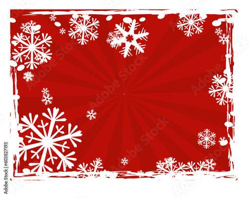 Snowflake vector with star burst background. Copy space.