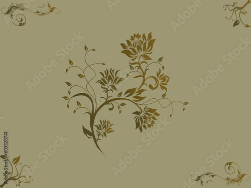 This is Vector illustration of olive floral background