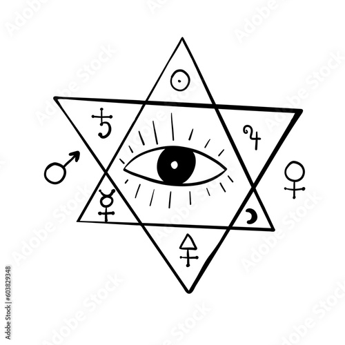 Mystical Element Alchemical Transformation Receiving the Philosopher's Stone Vector Illustration