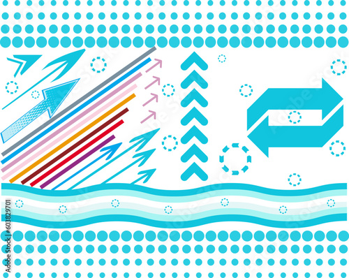Background with arrows - vector