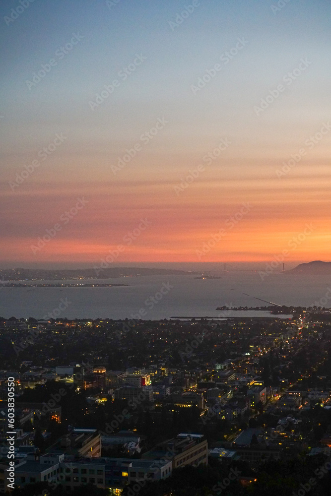Watching the sunset at Grizzly Peak in Berkeley, California