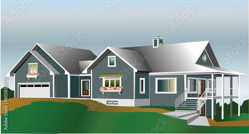 Garrison style house with added front porch. This country home is surrounded by mountains and forrest making it a great get away spot.
