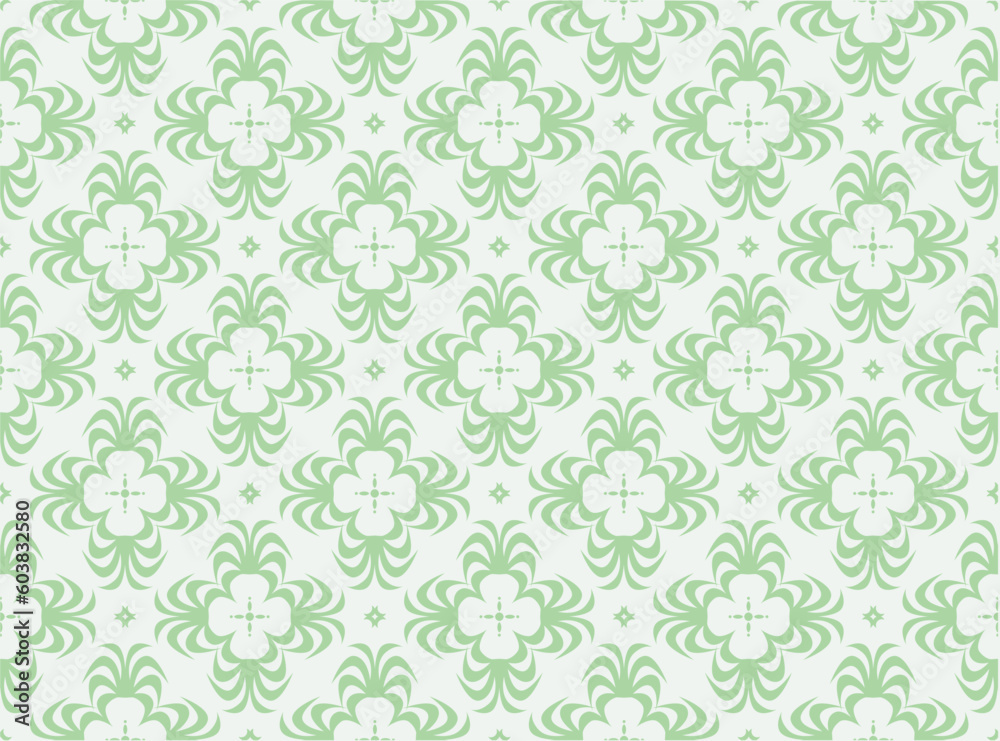 Vector retro green wallpaper with repeating pattern Vector retro green wallpaper with repeating pattern