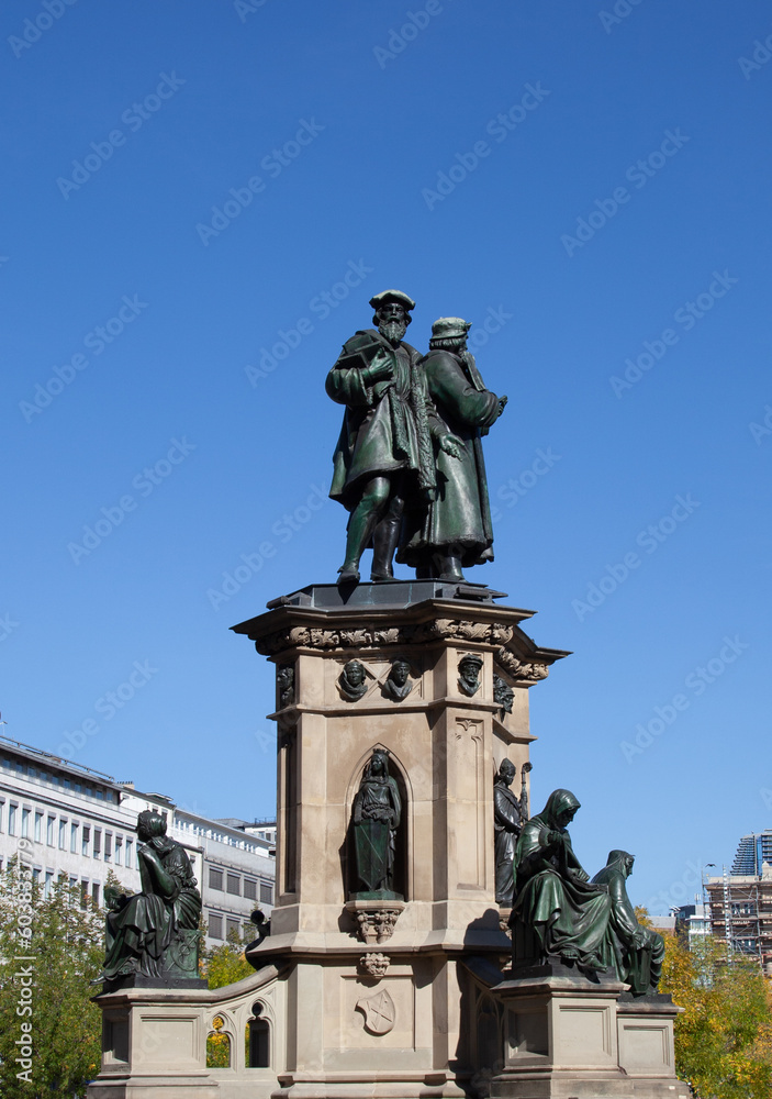 Fototapeta premium Johannes Gutenberg monument (1858). Frankfurt am Main, Germany