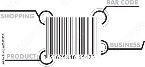 Bar code graphic with signs