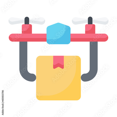 Shipping Drone Flat Icon