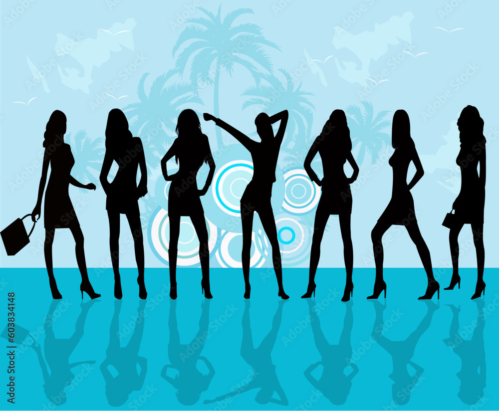Fashion girls - vector illustration Fashion girls - vector illustration