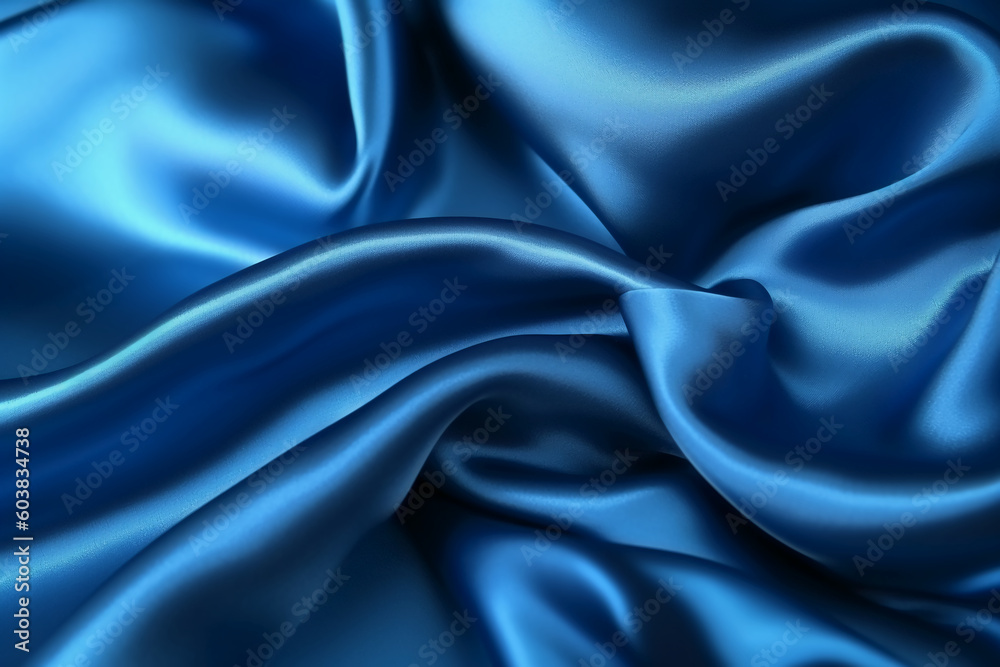 Blue silk background stock photo. AI generative Blue silk background stock photo. AI generative