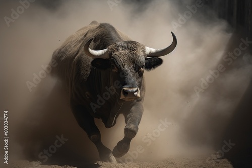 illustration, the bull runs, generative ai.