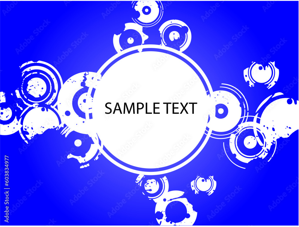 Fototapeta premium Blue Splatter Design emement with copyspace (Vector Image)