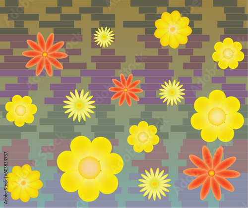 Abstract floral art design vector illustration