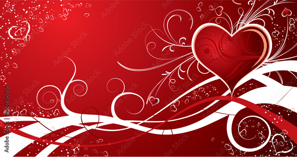 Abstract painted floral background for valentine's day, elements for design, vector illustration Abstract painted floral background for valentine's day, elements for design, vector illustration