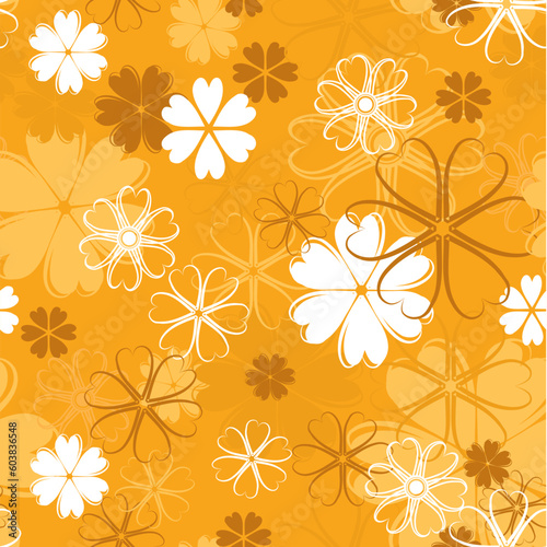 Retro floral pattern  seamless  vector illustration