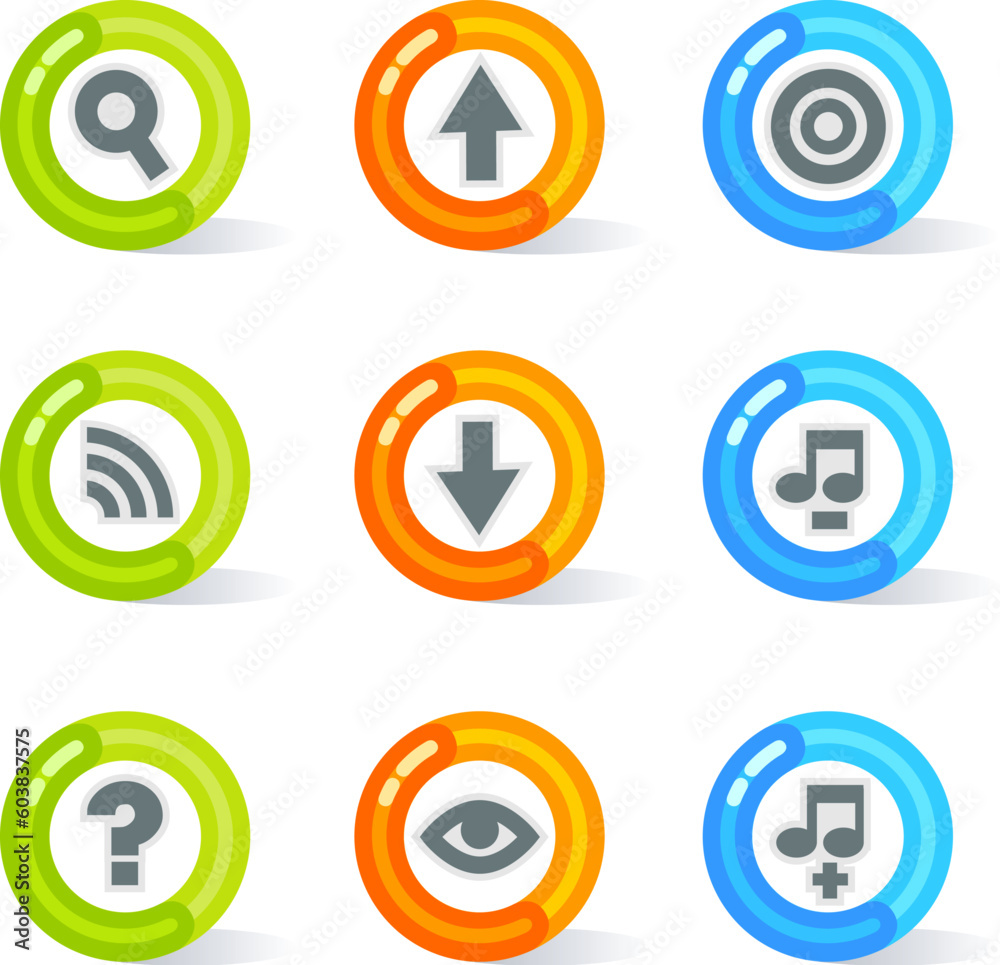 Stylish colorful gel Icons with device symbols; easy edit layered files. Stylish colorful gel Icons with device symbols; easy edit layered files.