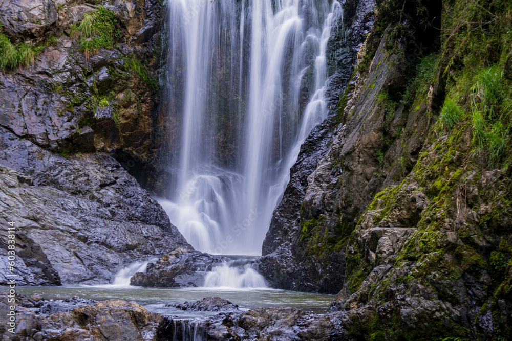 waterfall in the mountains