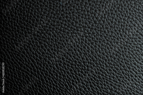 Black leather textured background. Generative Ai Illustration.