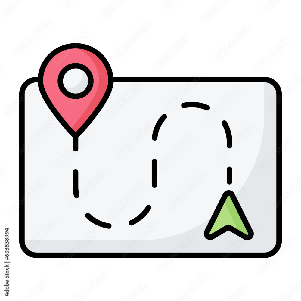 Device Tracking Line Color Icon Device Tracking Line Color Icon