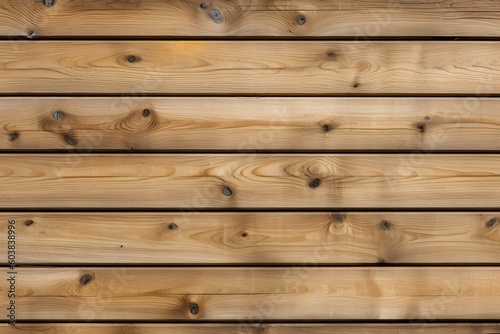 Horizontal natural wooden planks background. Wooden texture. Natural wood wall. Wood planks Wallpaper. Generative AI