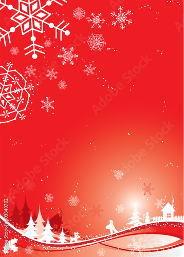 Christmas winter background, vector illustration