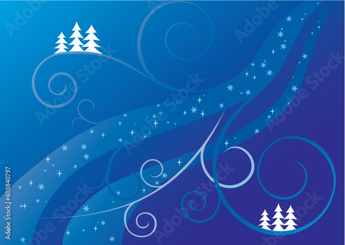 blue and white christmas background