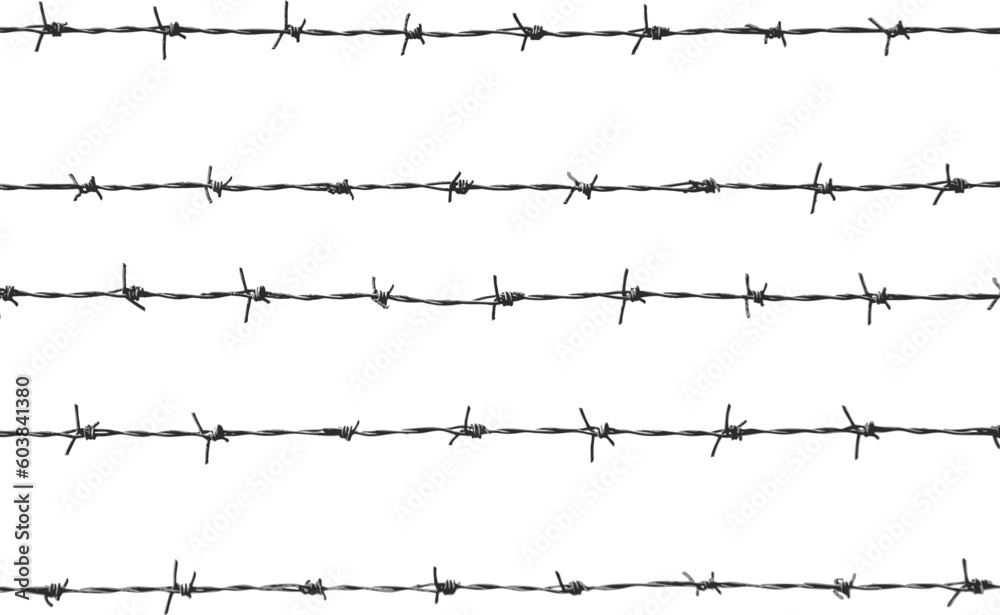 five pieces of barbed wire five pieces of barbed wire