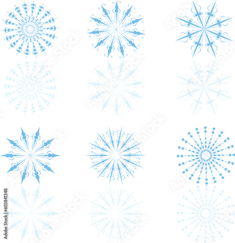 Decorative snowflake designs