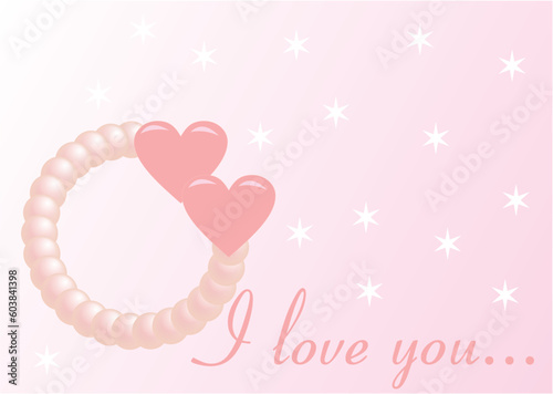 Pink card with love confession