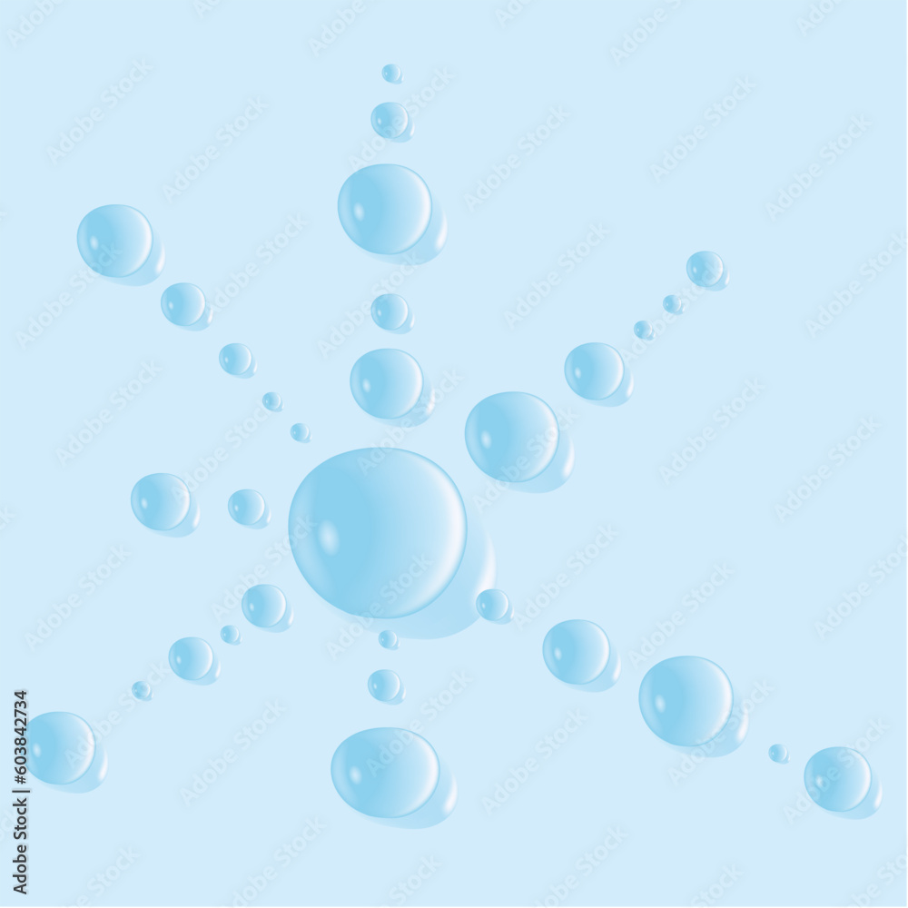 Water Drop 03 - Blue drops as vector illustration.