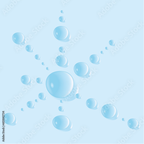 Water Drop 03 - Blue drops as vector illustration.