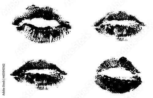 4 sets of Lips - Very Detailed vector illustration