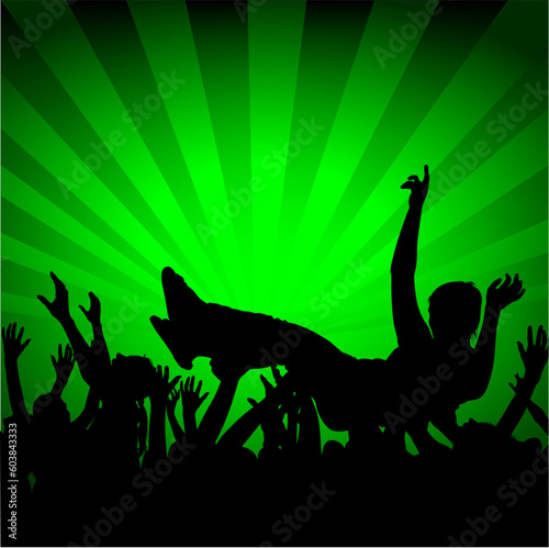 Crowd 02 - Detailed and coloured illustration as crowd background