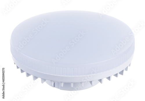 round recessed ceiling spotlight on a white background
