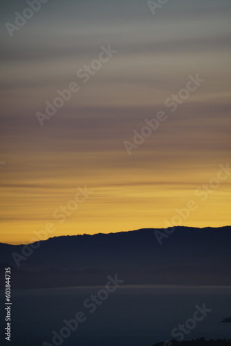 Shot of the sunset at Grizzly Peak in Berkeley, California